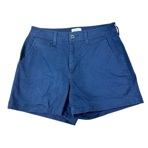 Market & Spruce Blue Chino Shorts Sz 4 Cotton Blend 4" Inseam Casual Stretch - Picture 5 of 5